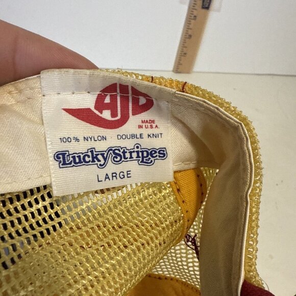 Vintage 80s Washington Redskins NFL Trucker Hat Adult Made In USA Lucky Stripe - Picture 16 of 16